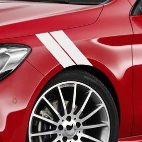 img 3 attached to Car Wheel Fender Reflective Decal Sticker Warning Safety Reflector Strips Sticker Hood Head Lamp Universal Fits Car Truck Or SUV 1 Set Of 4 Pcs (2 Pcs For Each Side)