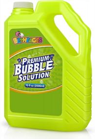 img 4 attached to Betheaces Bubble Solution Refill - 70 Ounce Premium Bubble Liquid For Bubble Machine, Wand, Gun, Blower At Wedding And Party - Bubbles Toy For Kids Toddlers Boys Girls (With Portable Handle)