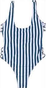 img 4 attached to Make A Bold Statement Poolside With BMJL Women'S Cutout Striped Bathing Suit