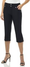 img 3 attached to Rekucci Women'S Comfortable Modern Classic Capri Pants With Cuffs