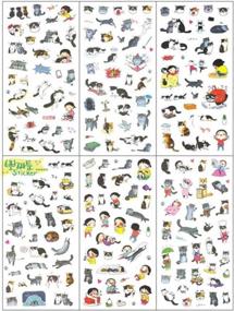 img 1 attached to Super Cute Black And White Cat Stickers Pack For Scrapbooking, DIY Projects, And Decorating - Ideal Gift For Kids, School And Office Stationery, And Laptop Decoration
