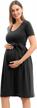 sunnybuy women's maternity dress casual maternity swing dress pregnancy clothes knee length with belt 3 logo