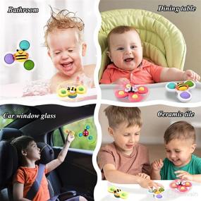 img 1 attached to 🪂 Suction Cup Spinning Toys for 2 Year Old Boys and Girls