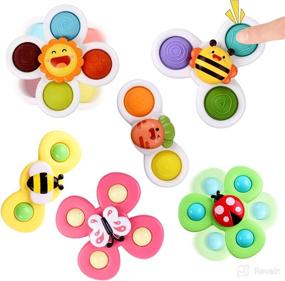 img 4 attached to 🪂 Suction Cup Spinning Toys for 2 Year Old Boys and Girls