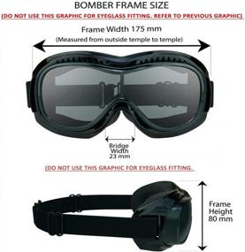img 2 attached to Получите максимальную защиту глаз с байкерскими очками, надетыми поверх очков для езды на мотоцикле, катания на лыжах и прыжков с парашютом