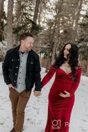 img 1 attached to Capture Beautiful Memories With JustVH Velvet Maternity Photography Dress review by Mary Pattinson