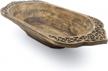 norse tradesman hand-hewn bread bowl - decorative viking-inspired dough bowl - (26 inch) logo