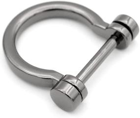 img 3 attached to Металлический ремешок 3/4 дюйма, сделай сам, кожаный ремесленный держатель для ключей, аксессуары для кошелька, D-образные кольца, винт в дужке, подкова, U-образное D-кольцо (4 шт.) - CRAFTMEMORE