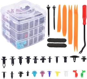 img 4 attached to 🔧 723PCS Plastic Retainer Clips Car Fasteners Kit for Honda Toyota GM Ford Chevy - Includes Bumper Clips, Auto Rivets, and Cable Ties