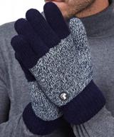lethmik thick fleece winter gloves mens mix knit for cold weather logo