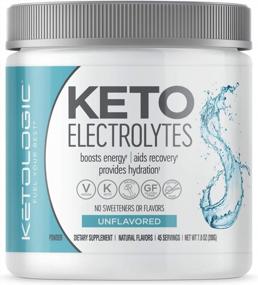 img 4 attached to Rapidly Hydrate, Recover And Boost Energy With KetoLogic Keto Electrolyte Powder - 45 Serves Of Sugar-Free Supplement Without Carbs, Calories Or Artificial Sweeteners, Unflavored!