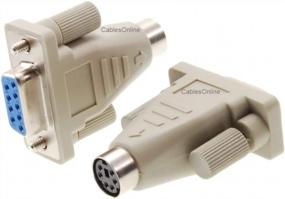 img 3 attached to 2-Pack PS/2 MiniDin6 Female To DB9 Serial Female Mouse Adapters By CablesOnline – Easy Connectivity Guaranteed