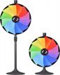double-use 24-inch prize wheel - tabletop/floor stand with 12 slots for carnival games and trade shows, winspin breeze series logo