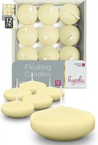 img 4 attached to European-Made HYOOLA Premium Ivory Floating Candles - 12 Pack, 3 Inch, 8 Hour