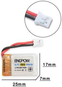 img 2 attached to Get Your Drone Keep Flying: 5-Pack ENGPOW 3.7V 150MAh Lipo Batteries W/ X5 Charger & Conversion Cables For Mini RC Quadcopters