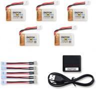 get your drone keep flying: 5-pack engpow 3.7v 150mah lipo batteries w/ x5 charger & conversion cables for mini rc quadcopters logo