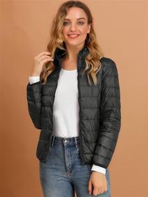 img 3 attached to Allegra Womens Hooded Packable Thickened Women's Clothing via Coats, Jackets & Vests
