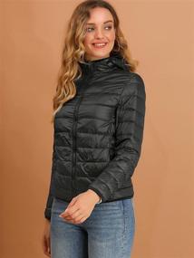 img 1 attached to Allegra Womens Hooded Packable Thickened Women's Clothing via Coats, Jackets & Vests