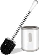 🚽 compact toilet brush and holder set with stainless steel handle - space-saving, durable deep cleaning tools logo