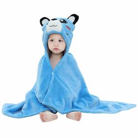 img 4 attached to Cute And Cozy Animal Hooded Swaddling Blanket For Your Little Ones