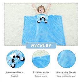 img 2 attached to Cute And Cozy Animal Hooded Swaddling Blanket For Your Little Ones