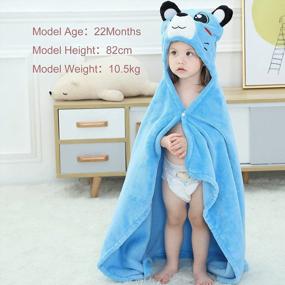img 3 attached to Cute And Cozy Animal Hooded Swaddling Blanket For Your Little Ones