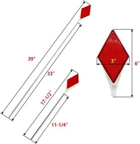 img 3 attached to 🚧 Scottchen PRO Double Sided Red Reflective Driveway Marker with Metal Post - High Visibility at Night (Pack of 8)
