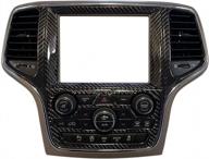 jeep grand cherokee 2014-2018 dashboard gps navigation decal set interior accessories carbon fiber center console stickers trim logo