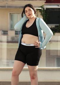 img 2 attached to Comfortable MicroModal Anti-Chafing Boyshorts Underwear With 8" Inseam For Women By POSESHE - Available In Sizes S-5XL