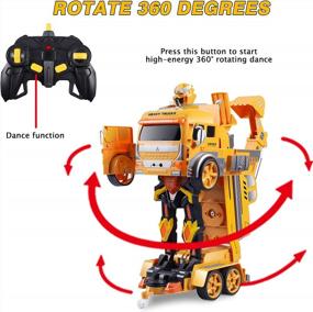 img 2 attached to Transforming Robot RC Car And Excavator Toy With Sound & Lights – Ideal Gift For Kids Aged 6-12!