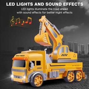 img 1 attached to Transforming Robot RC Car And Excavator Toy With Sound & Lights – Ideal Gift For Kids Aged 6-12!