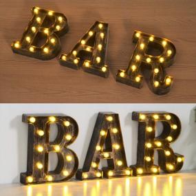 img 2 attached to Remote Controlled LED Marquee Letters BAR Sign For Home & Event Decorations - Perfect For Parties, Weddings, And Pubs
