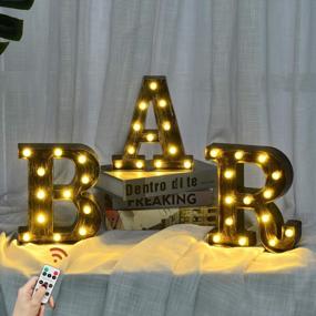 img 4 attached to Remote Controlled LED Marquee Letters BAR Sign For Home & Event Decorations - Perfect For Parties, Weddings, And Pubs