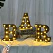 remote controlled led marquee letters bar sign for home & event decorations - perfect for parties, weddings, and pubs logo