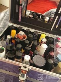 img 5 attached to Red Makeup Train Case With Drawer, Dividers, Mirror, And Lockable Keys - Ideal For Storing Nail Polish, Manicure Accessories, Cosmetics, And Jewelry - FRENESSA Cosmetic And Organizer Box