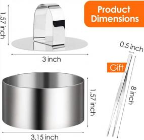 img 3 attached to Enhance Your Culinary Skills With Gutsdoor'S 4-Pack Stainless Steel Food Presentation Rings - Perfect For Baking, Pastry, And More!