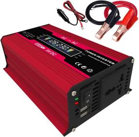 img 4 attached to 300W Power Inverter DC 12V to 110V AC Converter: Dual USB 4.2A Car Charger and Car Adapter with LCD Display for Car, Home, and Laptop - Cigarette Lighter Socket Included