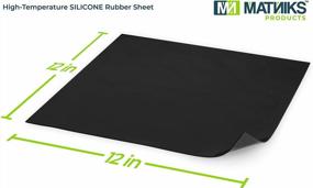 img 3 attached to MATNIKS Silicone Rubber Sheet 12X12-Inch By 1/8 Black Duro A65 High-Temperature Heavy Duty Gaskets DIY Material For Supporting Pads Leveling Seal Bumpers Protection Covers Anti-Slip Anti-Vibration