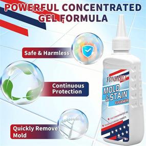 img 2 attached to Effective Mold Remover Cleaning Gel for Wall Tiles, Grout, 🧼 and Sealant: Ultimate Household Cleaner for Bathroom, Kitchen, Sinks, and Showers (1-Pack)