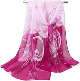 img 3 attached to CS BEAUTY Premium Georgette 16050CM Women's Accessories - Scarves & Wraps