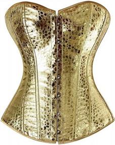 img 4 attached to Flaunt Your Curves With Vintage Style Underbust Corsets For Women - Perfect For Plus Sizes!