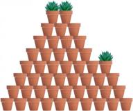 48 pcs 2in tiny terracotta pots w/ drainage holes - perfect for succulents, crafts & wedding favors! логотип