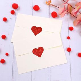 img 2 attached to Ruisita 500 Pieces Glitter Heart Stickers Valentine'S Love Decorative Stickers Valentine'S Day Decorations Accessories