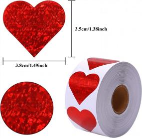 img 3 attached to Ruisita 500 Pieces Glitter Heart Stickers Valentine'S Love Decorative Stickers Valentine'S Day Decorations Accessories