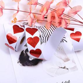 img 1 attached to Ruisita 500 Pieces Glitter Heart Stickers Valentine'S Love Decorative Stickers Valentine'S Day Decorations Accessories