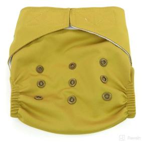 img 4 attached to 🌼 Dandelion Diapers Diaper Covers - Hook and Loop Cloth Diaper Shell - One Size - Comparable to Grovia Shell - Parsnip