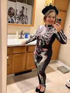 img 1 attached to Women Halloween Skull Print Jumpsuit Outfit Long Sleeve Costume review by Jontrell Fernandes