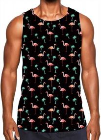 img 4 attached to Men'S Summer Tank Tops With 3D Print Graphics For Casual And Workout Wear, Ideal For Holiday And Sleeveless Shirts