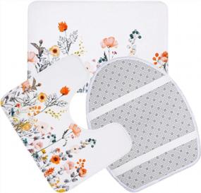 img 2 attached to Complete Your Bathroom Look With Our 3-Piece Flower Bath Mat Set - Soft, Absorbent, And Non-Slip