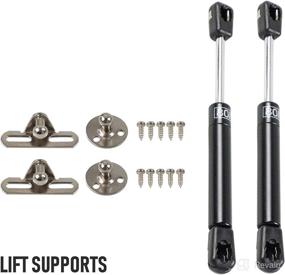 img 3 attached to 🛠️ 2-Piece Shock Struts - Gas Spring Lid Support with 80N/18lb 7-Inch Gas Strut and 10 Screws for Lift Support Offer